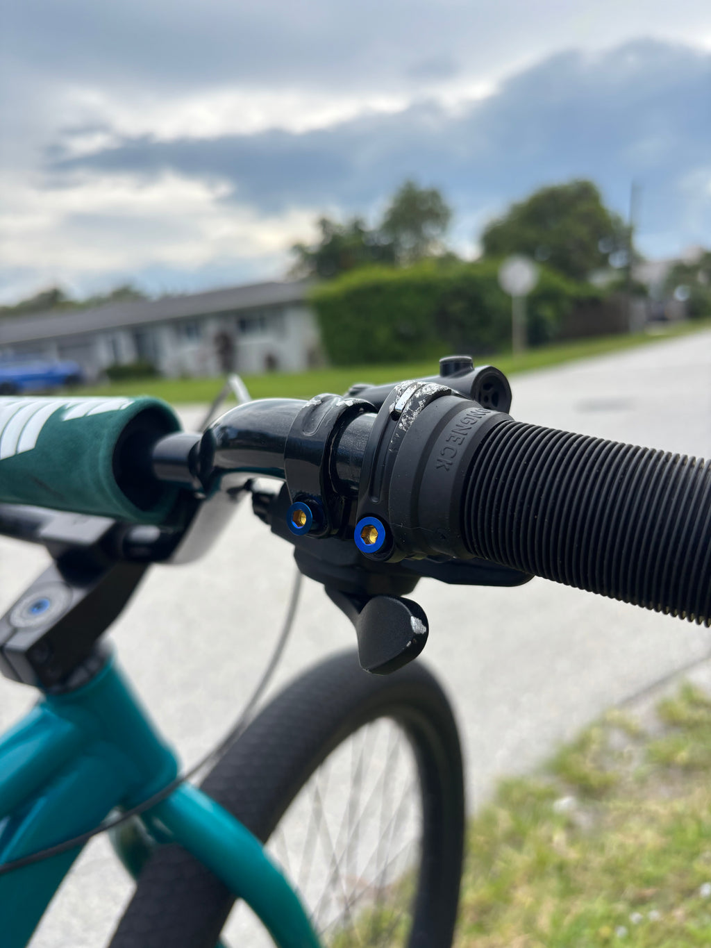 brake and gear shifter titanium